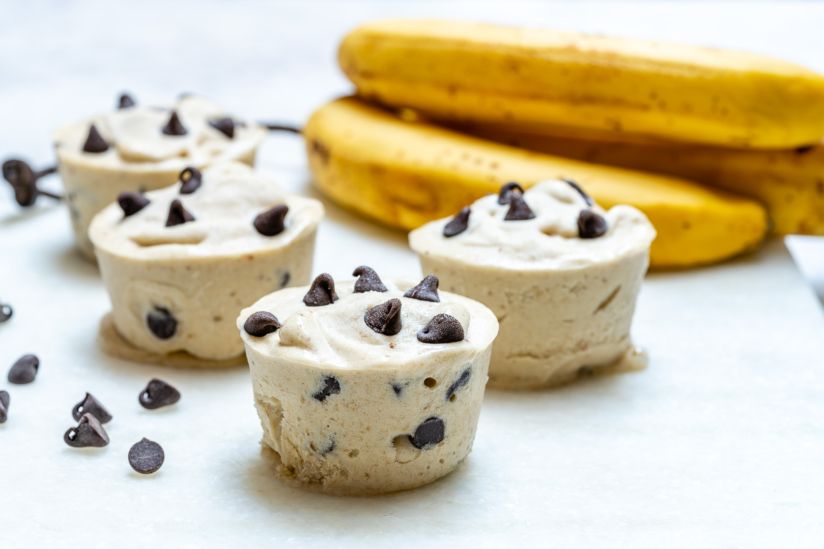 Clean Eats Chocolate Chip Banana Ice Cream Cups