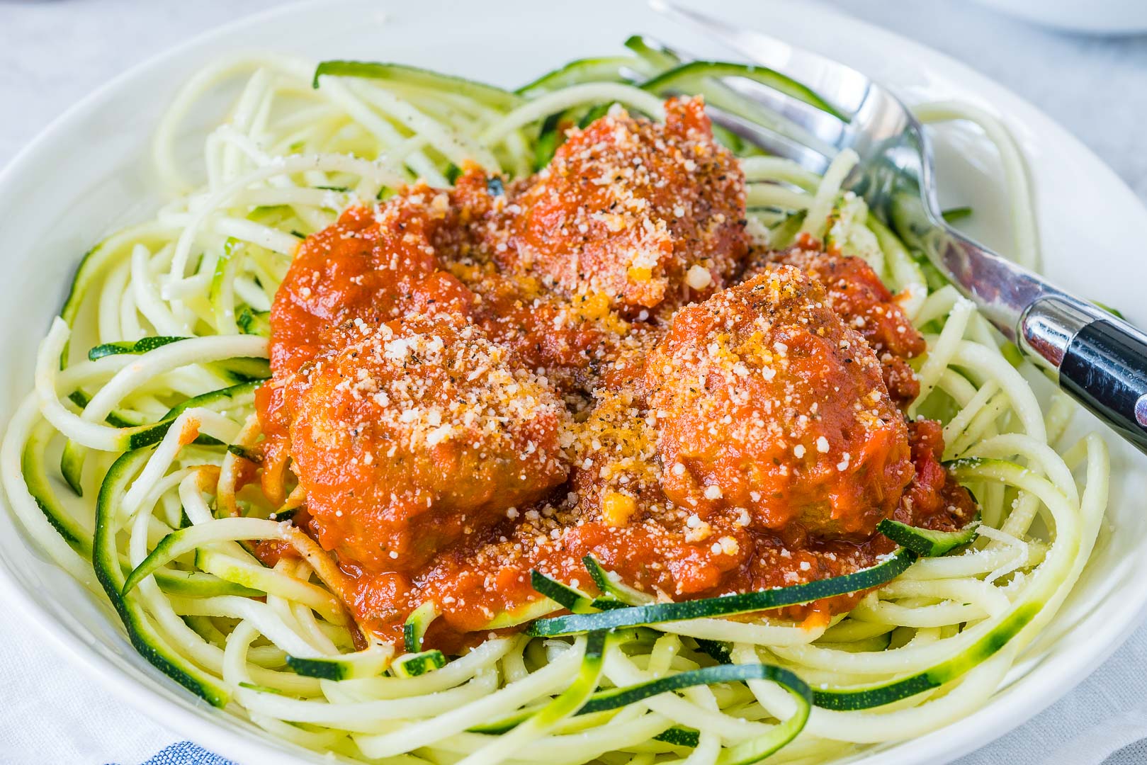 Clean Food Turkey Meatballs + Slurpy Zucchini Noodles