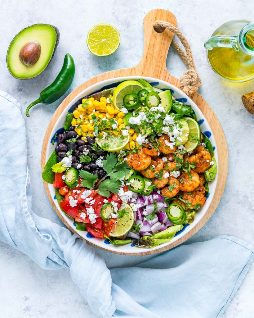 Avocado-Lime Shrimp Taco Salad Recipe Ingredients