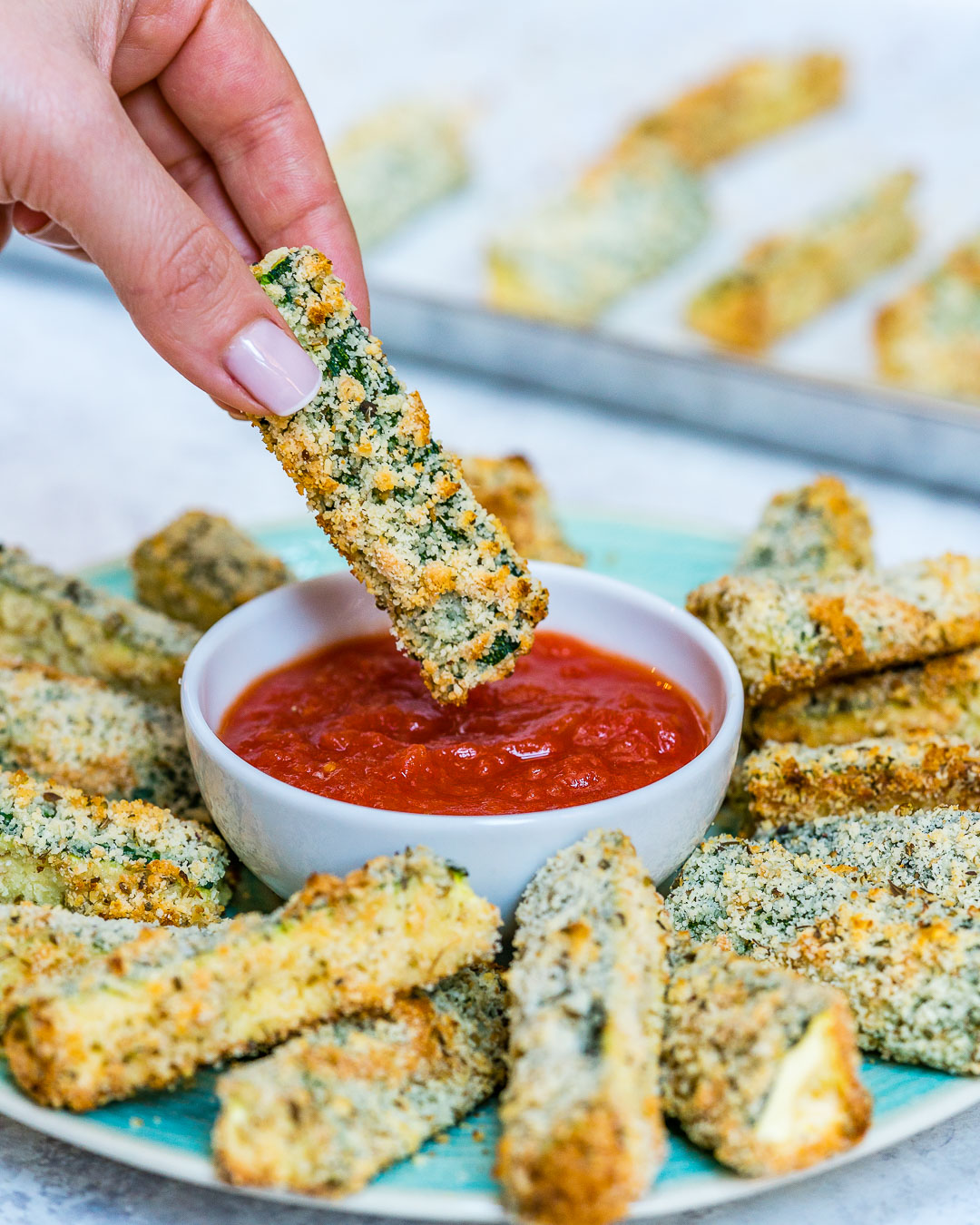 CleanFoodCrush Oven Fried Zucchini Fingers