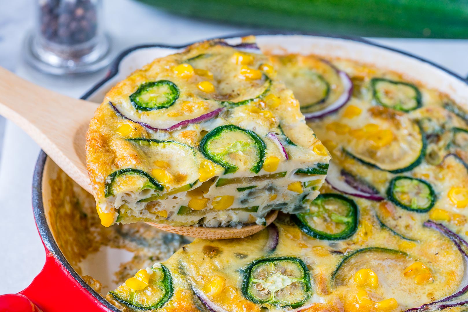 Spicy Jalapeño Zucchini Frittata CleanFoodCrush Recipe