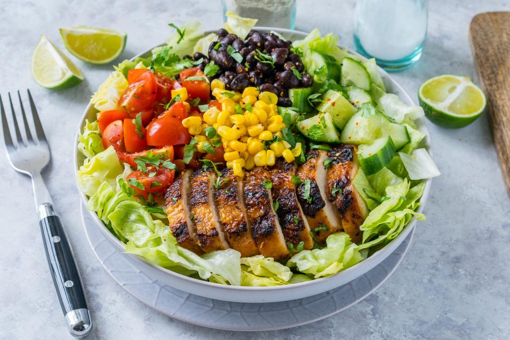 Taco Salad Homemade Lime Cilantro Dressing